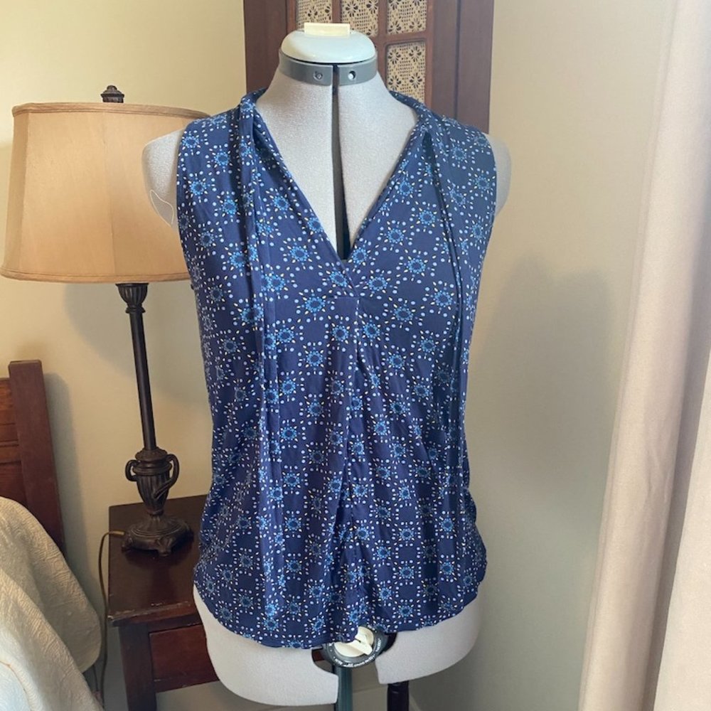 LOFT Tie-Neck Sleeveless Tee/Top